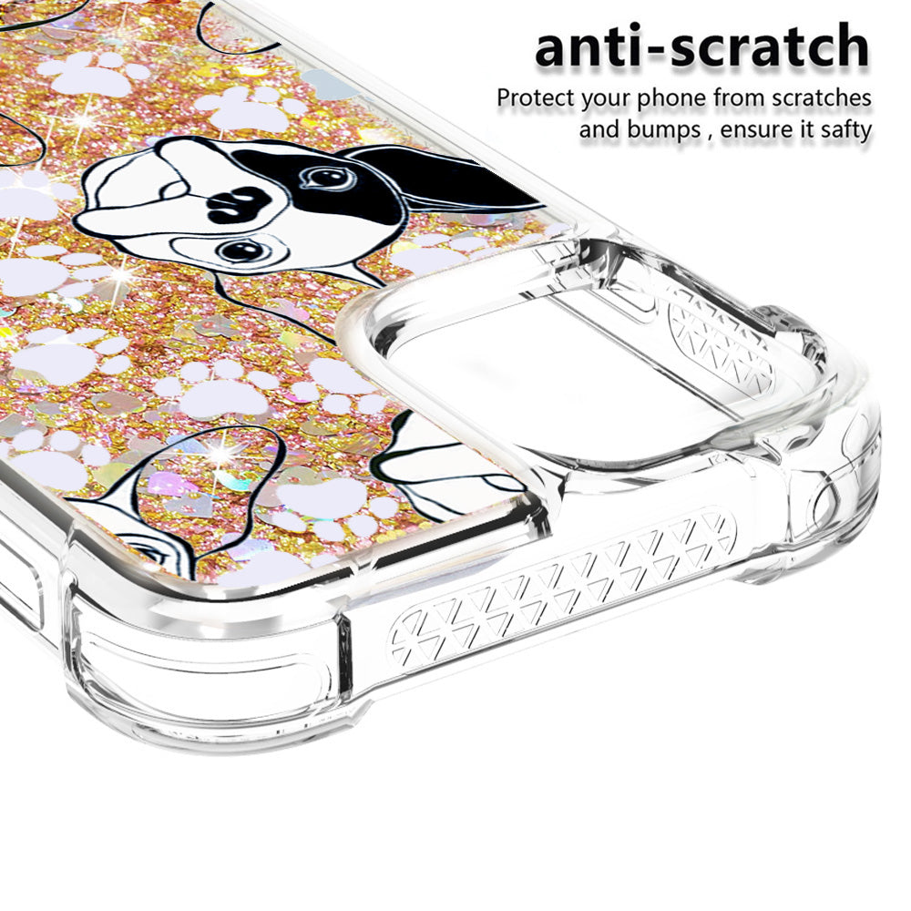 Liquid Quicksand Bumper Cushion Soft TPU Phone Case for iPhone 13 Pro 6.1 inch