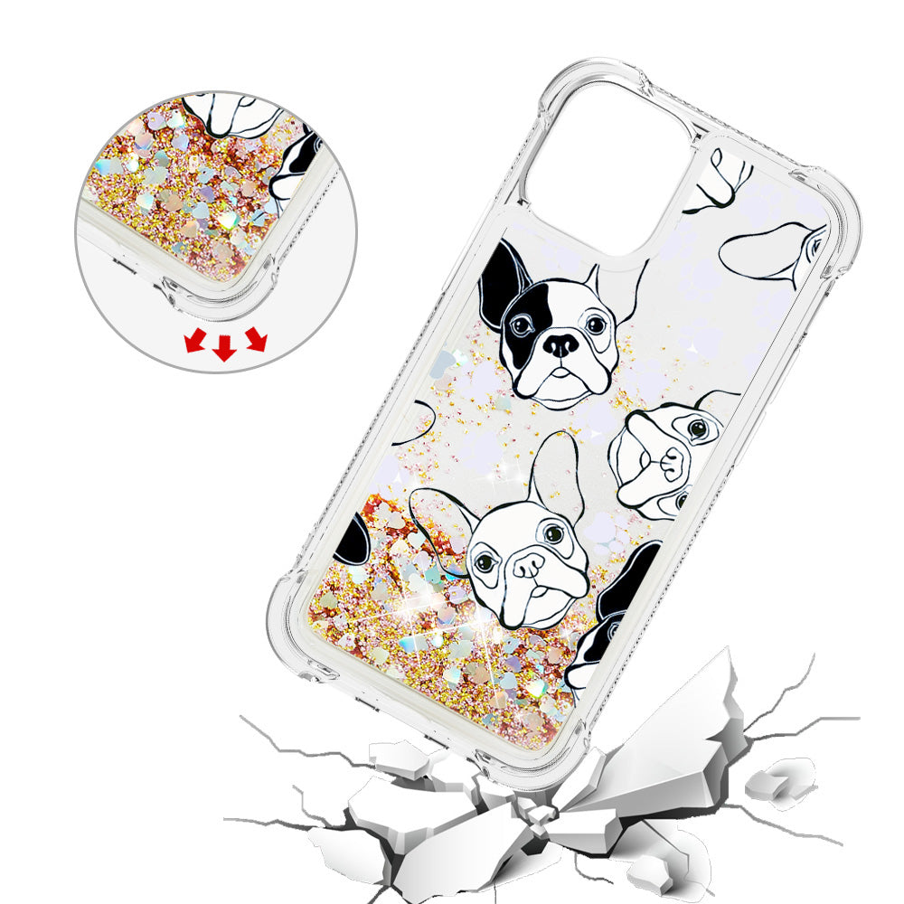Liquid Quicksand Bumper Cushion Soft TPU Phone Case for iPhone 13 Pro 6.1 inch