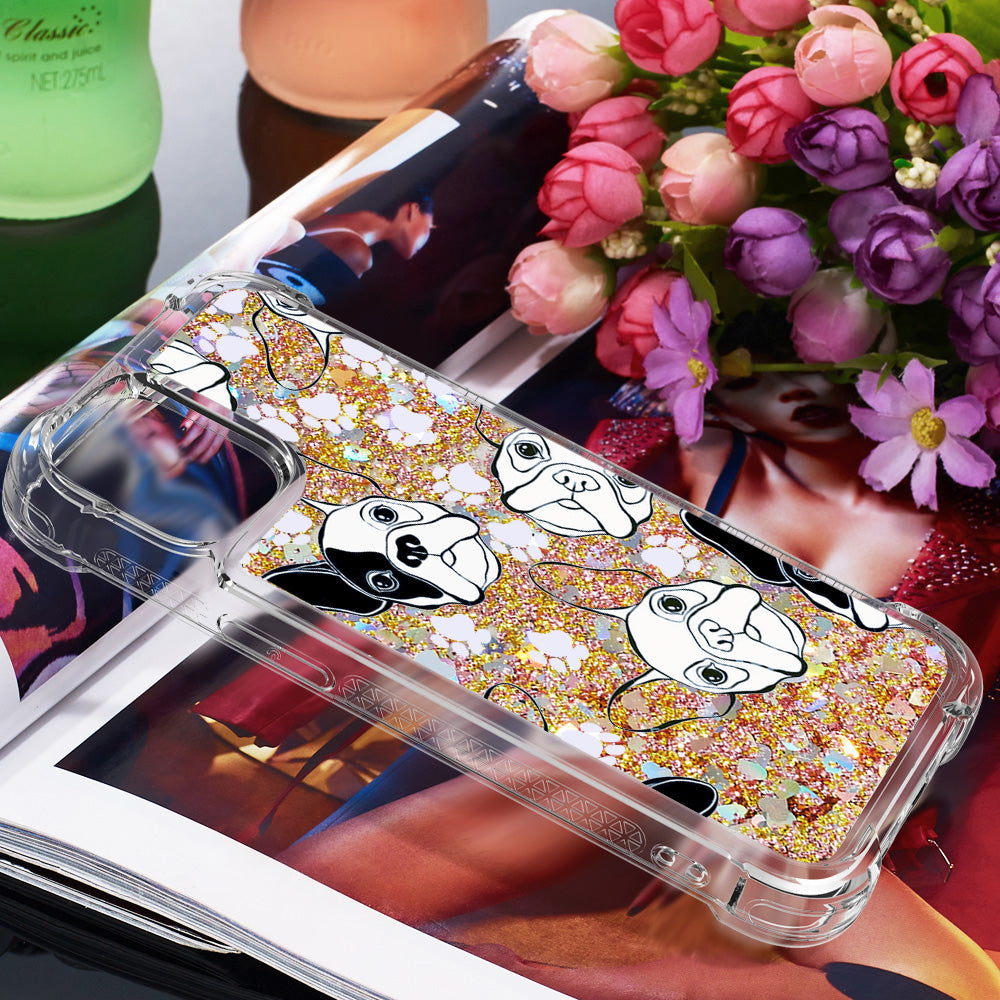 Liquid Quicksand Bumper Cushion Soft TPU Phone Case for iPhone 13 Pro 6.1 inch