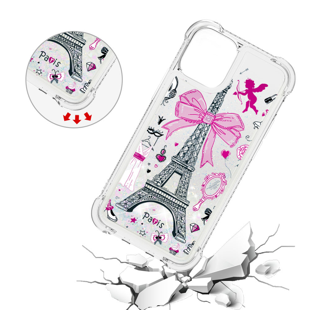 Liquid Quicksand Bumper Cushion Soft TPU Phone Case for iPhone 13 Pro 6.1 inch