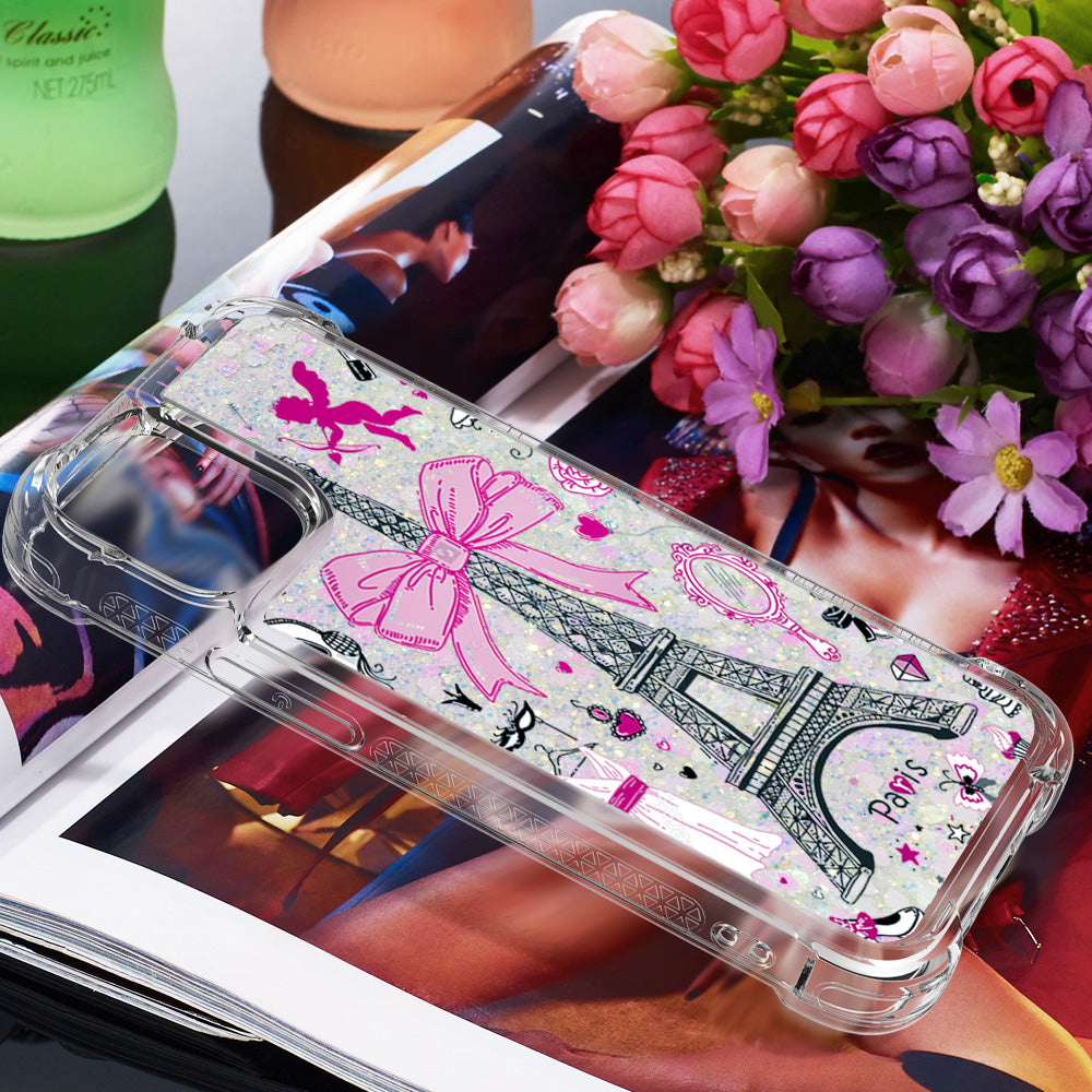 Liquid Quicksand Bumper Cushion Soft TPU Phone Case for iPhone 13 Pro 6.1 inch
