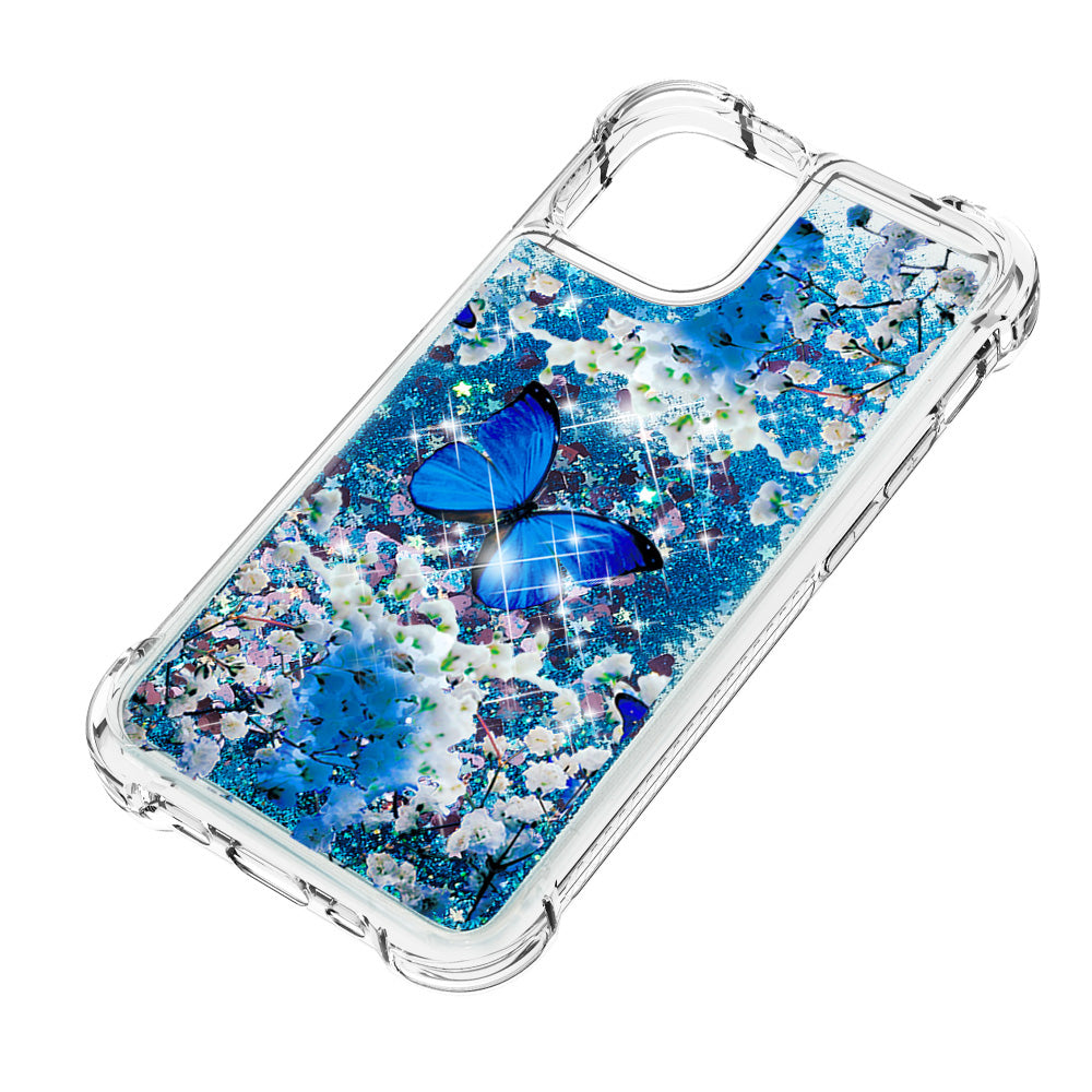 Liquid Quicksand Bumper Cushion Soft TPU Phone Case for iPhone 13 Pro 6.1 inch