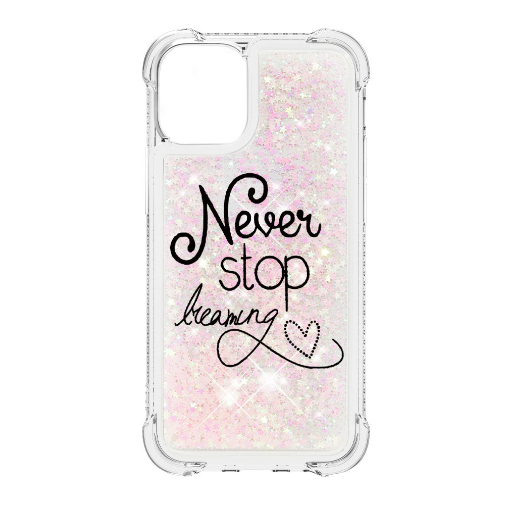 Liquid Quicksand Bumper Cushion Soft TPU Phone Case for iPhone 13 Pro 6.1 inch