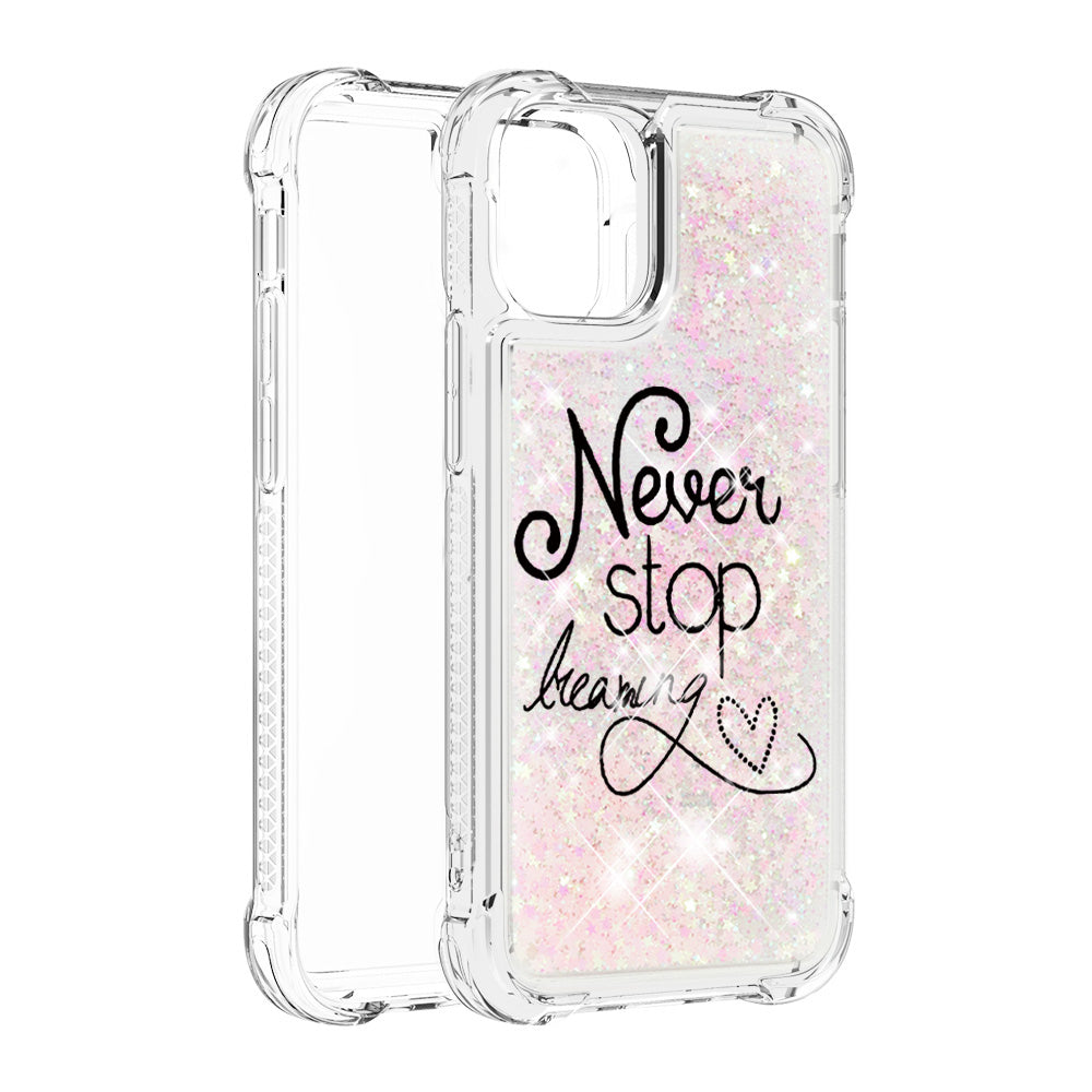 Liquid Quicksand Bumper Cushion Soft TPU Phone Case for iPhone 13 Pro 6.1 inch