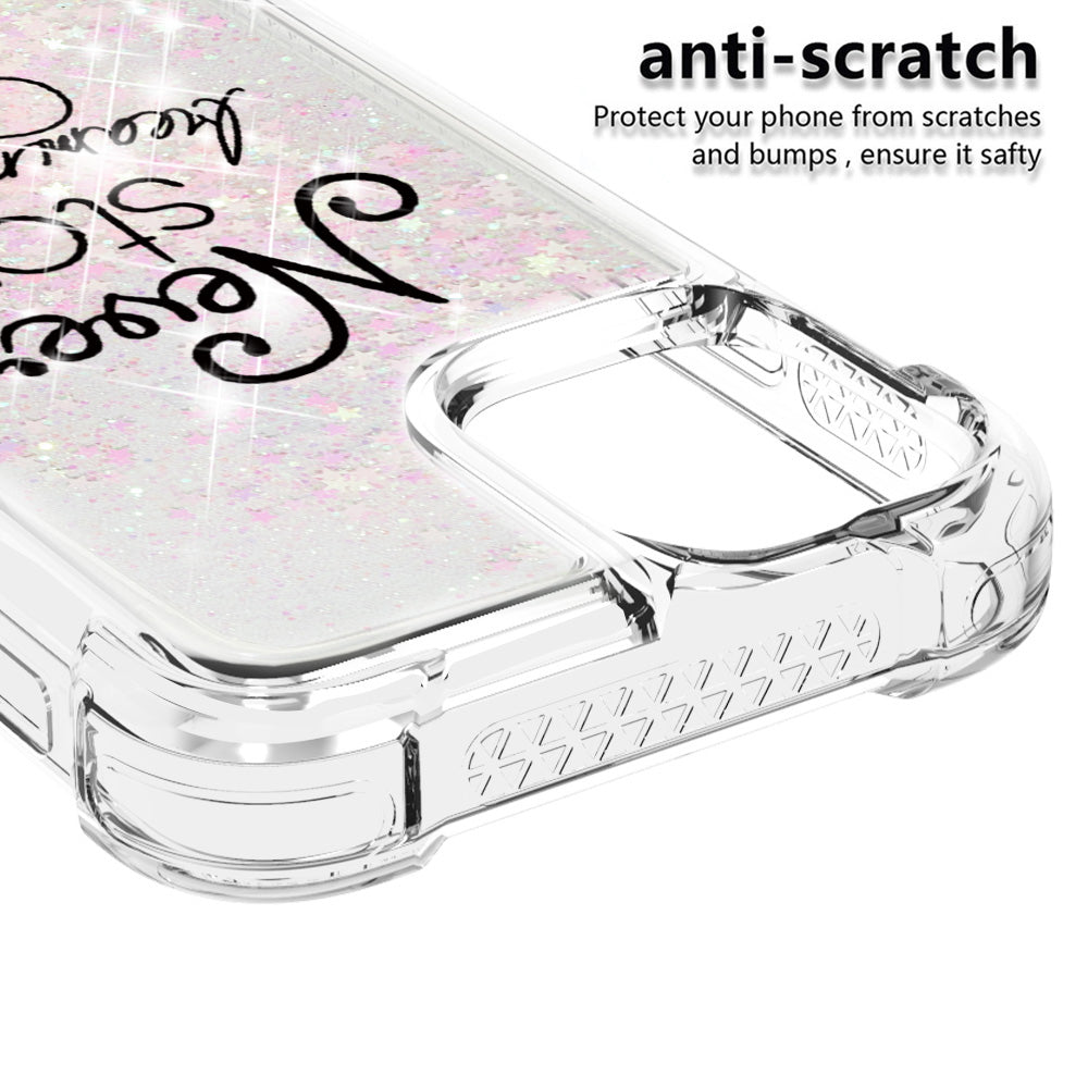 Liquid Quicksand Bumper Cushion Soft TPU Phone Case for iPhone 13 Pro 6.1 inch