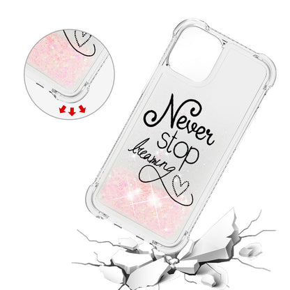 Liquid Quicksand Bumper Cushion Soft TPU Phone Case for iPhone 13 Pro 6.1 inch