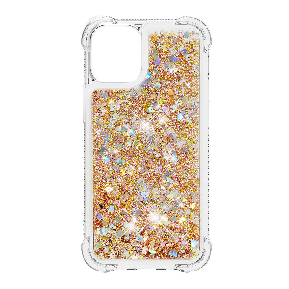 Luxury Fashion Design Moving Shiny Quicksand GlitterClear Soft TPUProtective Case Cover for iPhone 13 6.1 inch