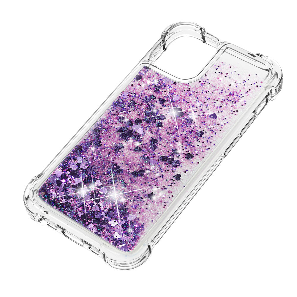 Luxury Fashion Design Moving Shiny Quicksand GlitterClear Soft TPUProtective Case Cover for iPhone 13 6.1 inch