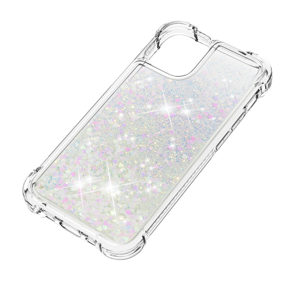 Luxury Fashion Design Moving Shiny Quicksand GlitterClear Soft TPUProtective Case Cover for iPhone 13 6.1 inch