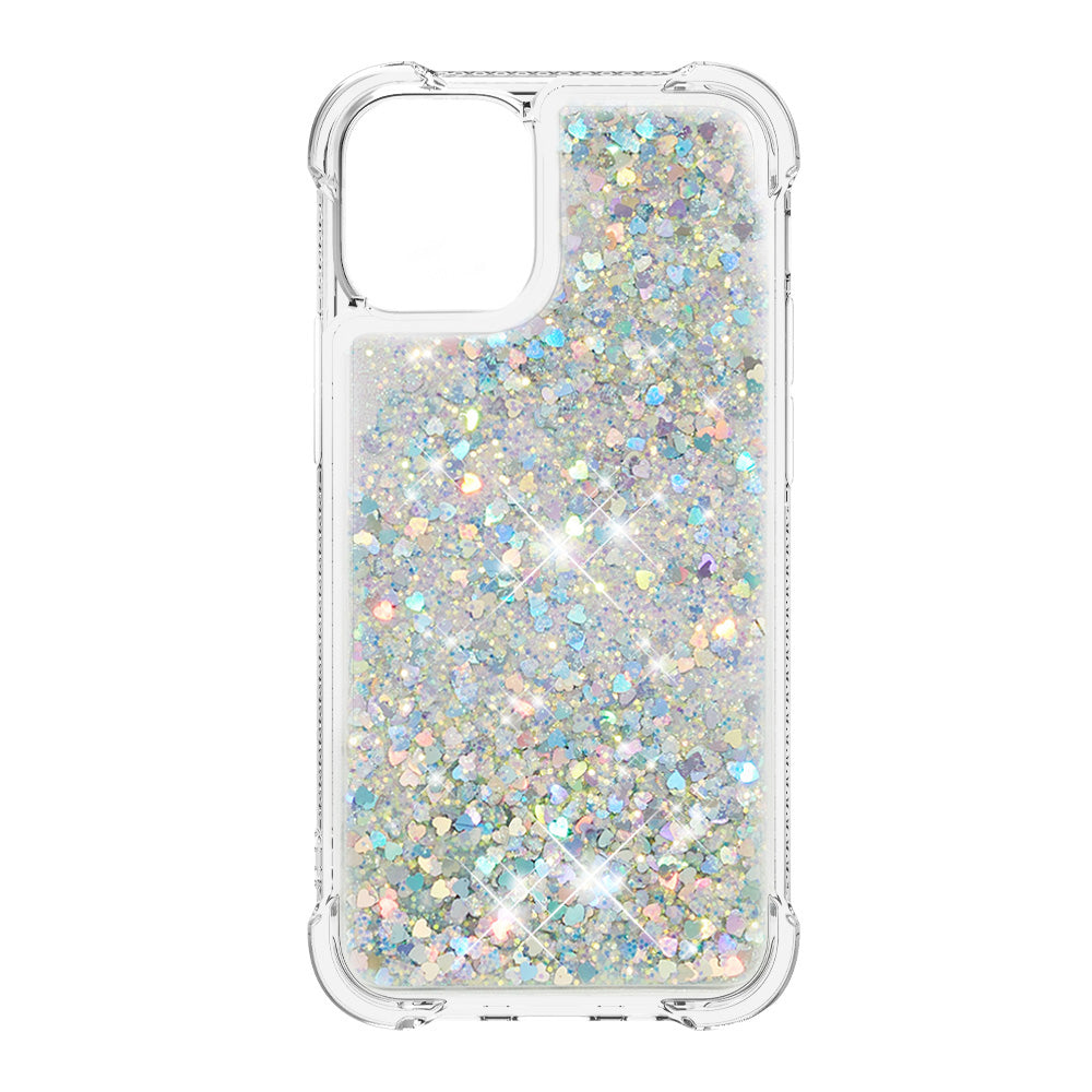 Luxury Fashion Design Moving Shiny Quicksand GlitterClear Soft TPUProtective Case Cover for iPhone 13 6.1 inch