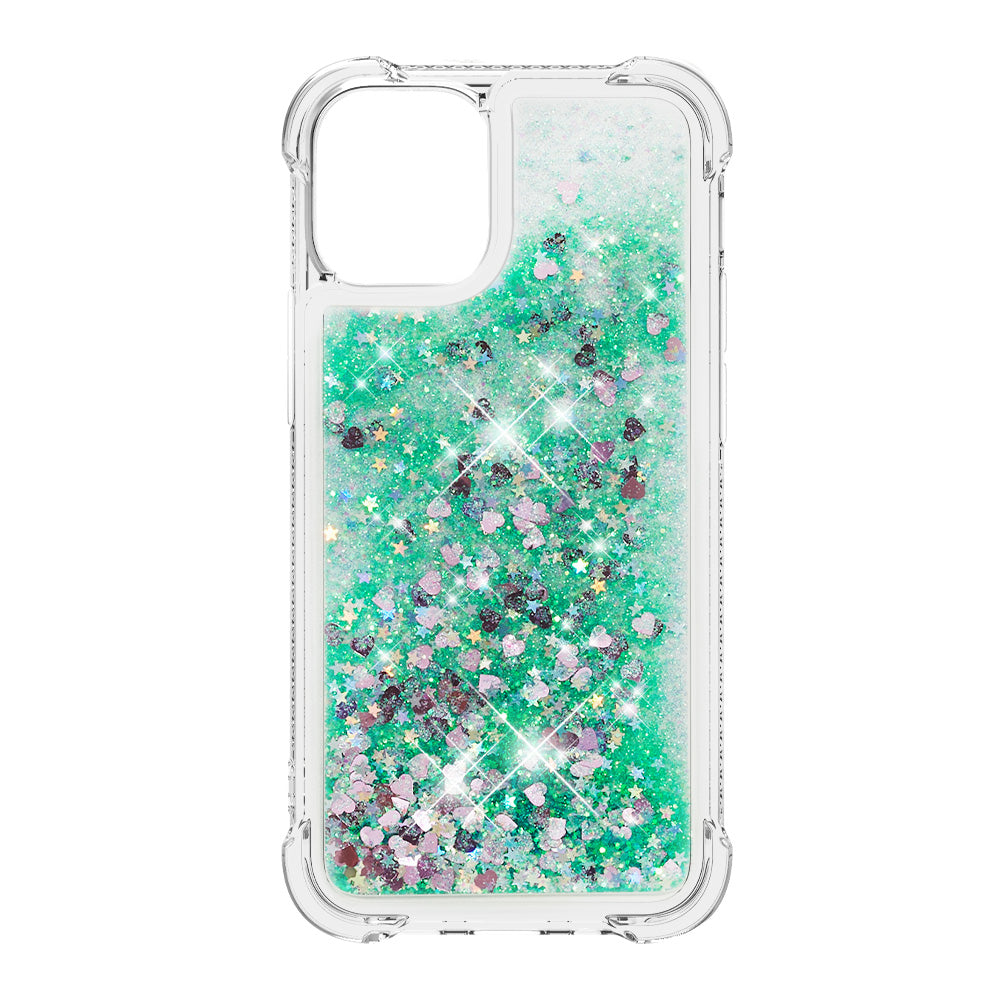 Luxury Fashion Design Moving Shiny Quicksand GlitterClear Soft TPUProtective Case Cover for iPhone 13 6.1 inch
