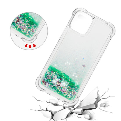 Luxury Fashion Design Moving Shiny Quicksand GlitterClear Soft TPUProtective Case Cover for iPhone 13 6.1 inch