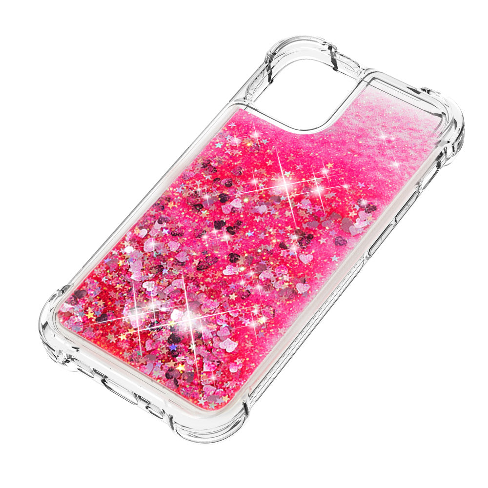 Luxury Fashion Design Moving Shiny Quicksand GlitterClear Soft TPUProtective Case Cover for iPhone 13 6.1 inch