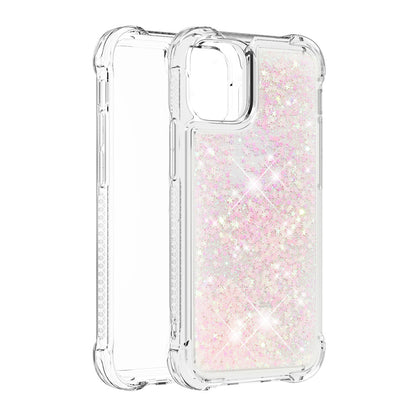 Luxury Fashion Design Moving Shiny Quicksand GlitterClear Soft TPUProtective Case Cover for iPhone 13 6.1 inch