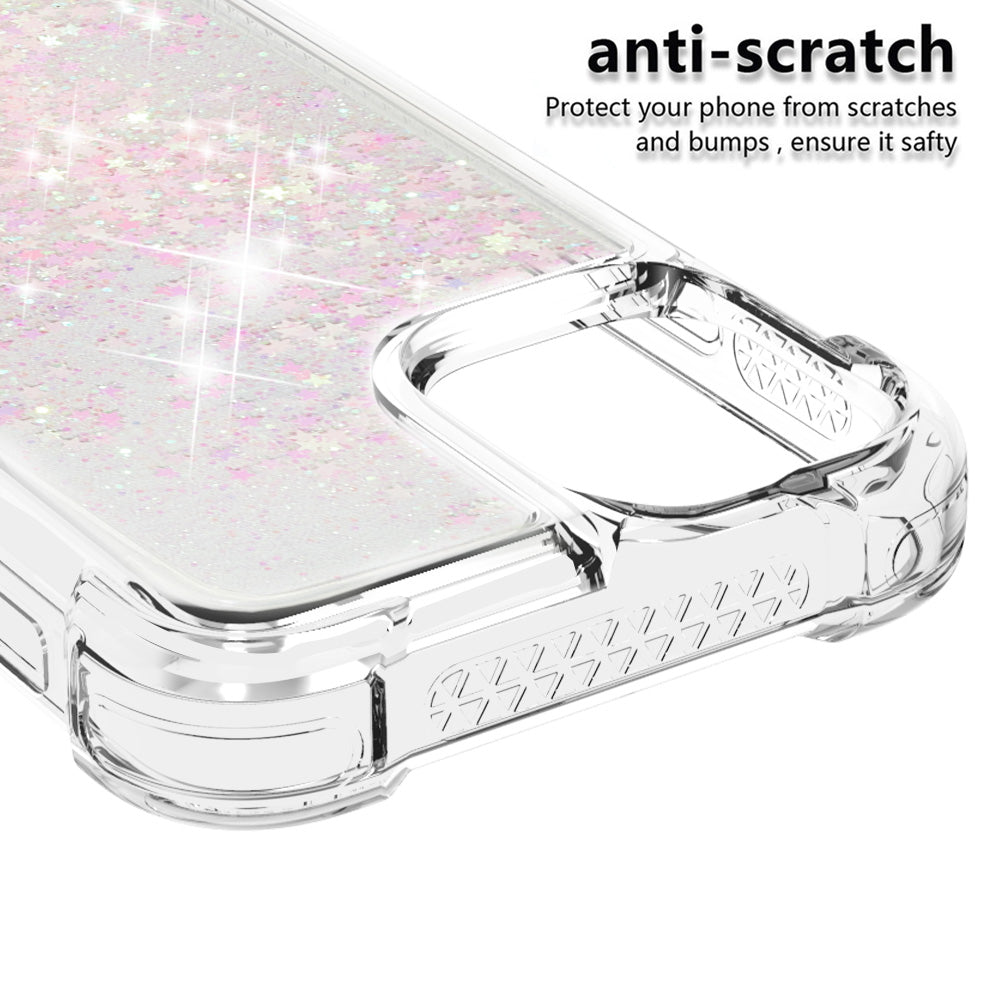 Luxury Fashion Design Moving Shiny Quicksand GlitterClear Soft TPUProtective Case Cover for iPhone 13 6.1 inch