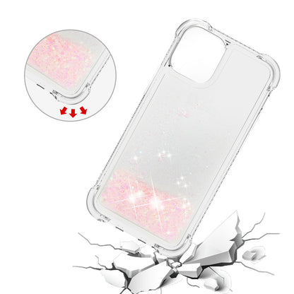 Luxury Fashion Design Moving Shiny Quicksand GlitterClear Soft TPUProtective Case Cover for iPhone 13 6.1 inch
