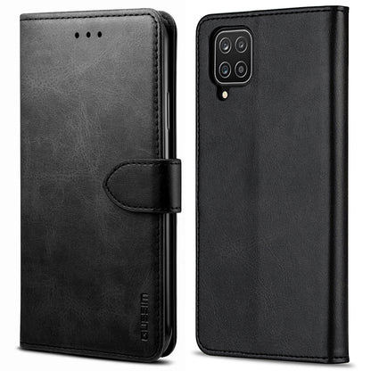 GUSSIM PU Leather Wallet Design Phone Stand Case Shell for Samsung Galaxy A12