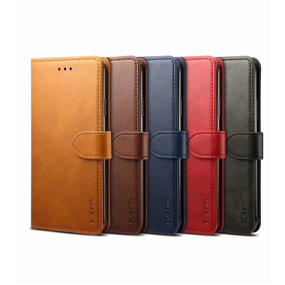 GUSSIM PU Leather Wallet Design Phone Stand Case Shell for Samsung Galaxy A12