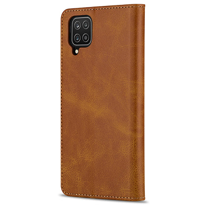 GUSSIM PU Leather Wallet Design Phone Stand Case Shell for Samsung Galaxy A12
