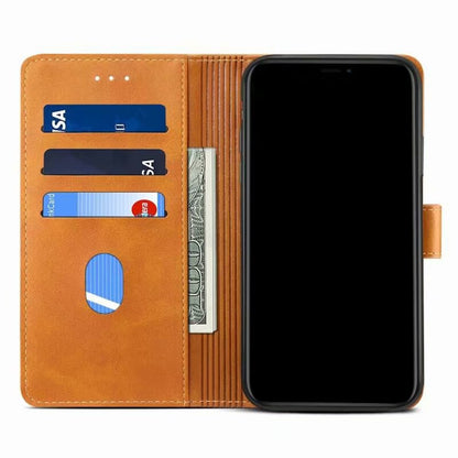 GUSSIM PU Leather Wallet Design Phone Stand Case Shell for Samsung Galaxy A12