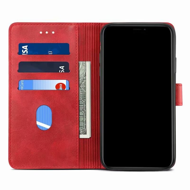 GUSSIM PU Leather Wallet Design Phone Stand Case Shell for Samsung Galaxy A12