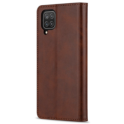 GUSSIM PU Leather Wallet Design Phone Stand Case Shell for Samsung Galaxy A12