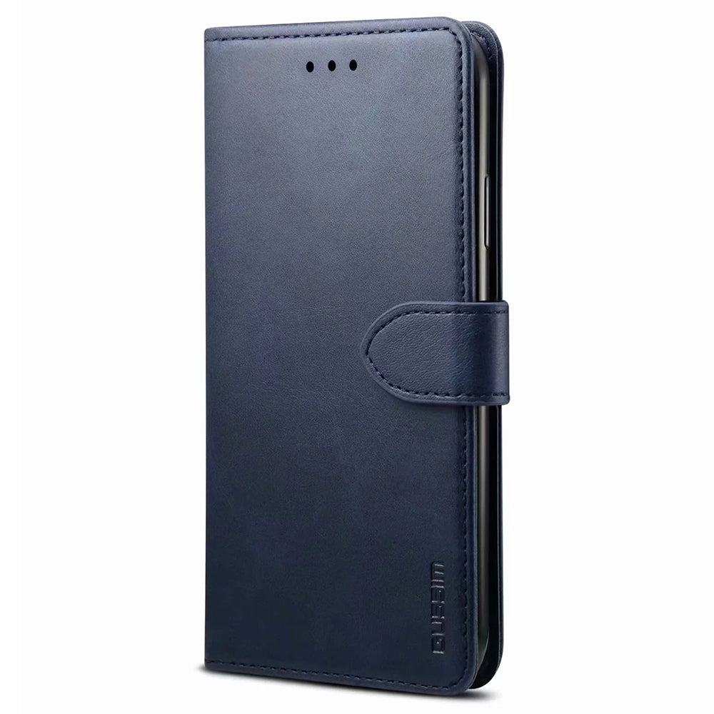 GUSSIM PU Leather Wallet Design Phone Stand Case Shell for Samsung Galaxy A12