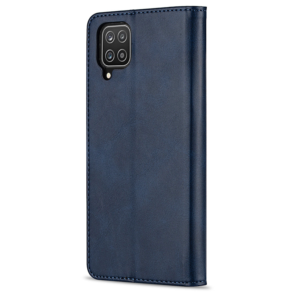 GUSSIM PU Leather Wallet Design Phone Stand Case Shell for Samsung Galaxy A12