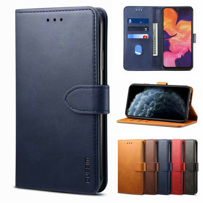 GUSSIM PU Leather Wallet Design Phone Stand Case Shell for Samsung Galaxy A12