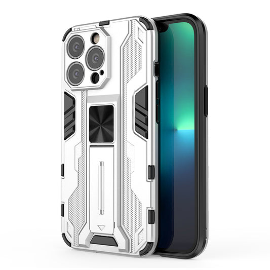 Armor-Level Protection Kickstand Hybrid Hard PC Soft TPU Shockproof Protective Case for iPhone 13 Pro 6.1 inch