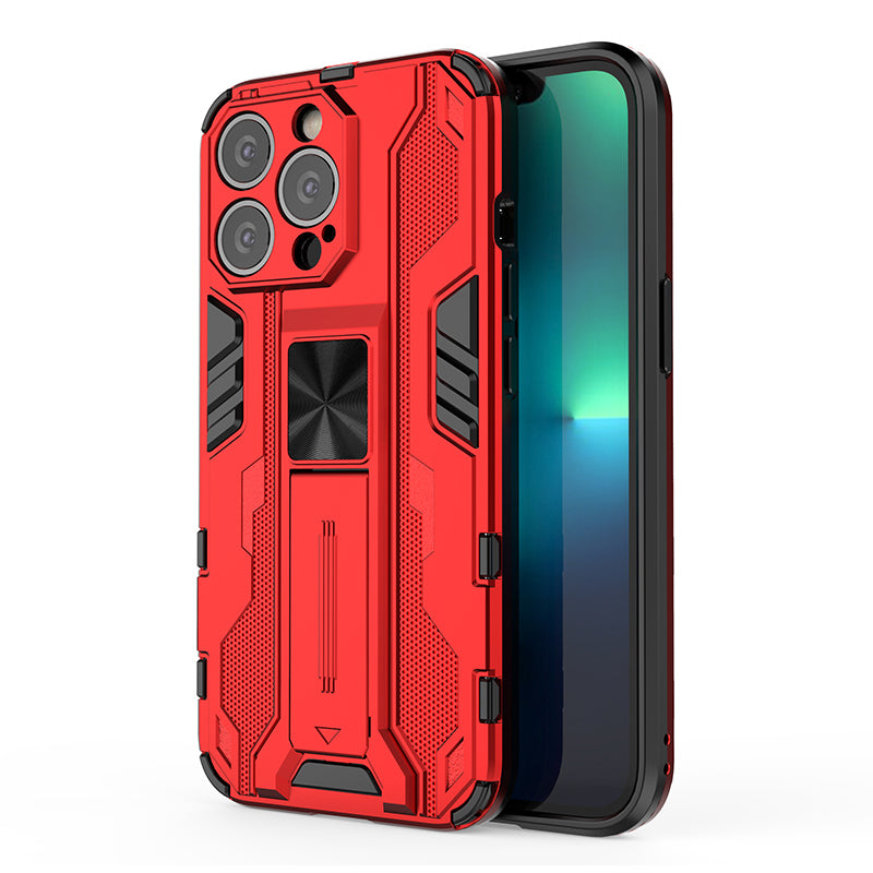Armor-Level Protection Kickstand Hybrid Hard PC Soft TPU Shockproof Protective Case for iPhone 13 Pro 6.1 inch