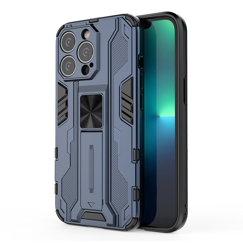 Armor-Level Protection Kickstand Hybrid Hard PC Soft TPU Shockproof Protective Case for iPhone 13 Pro 6.1 inch