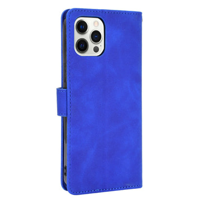 Skin-touch PU Leather Wallet Case Flip Protective Phone Cover with Strap for iPhone 13 Pro 6.1 inch