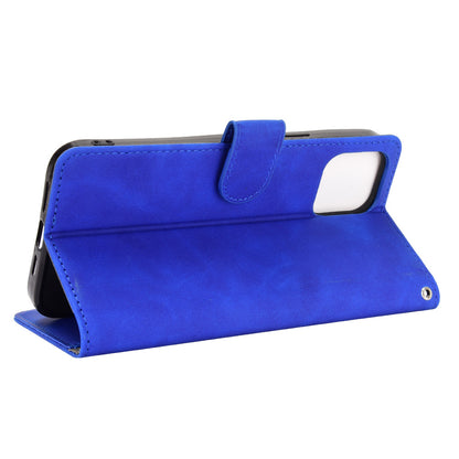 Skin-touch PU Leather Wallet Case Flip Protective Phone Cover with Strap for iPhone 13 Pro 6.1 inch