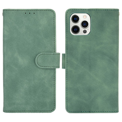 Skin-touch PU Leather Wallet Case Flip Protective Phone Cover with Strap for iPhone 13 Pro 6.1 inch