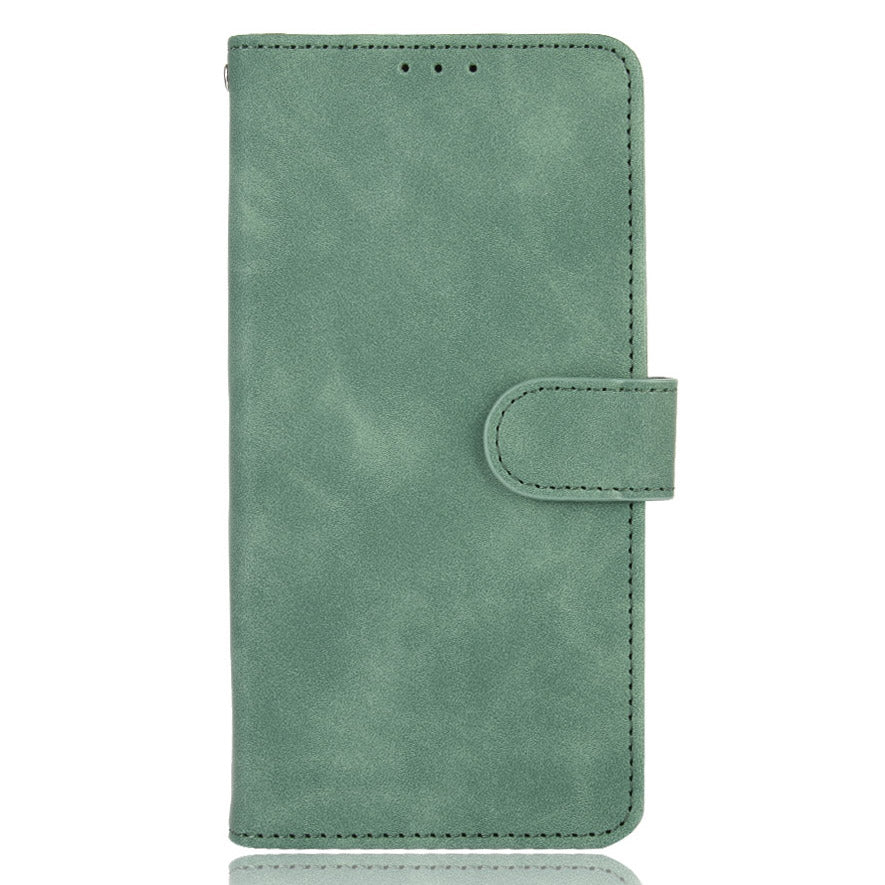 Skin-touch PU Leather Wallet Case Flip Protective Phone Cover with Strap for iPhone 13 Pro 6.1 inch