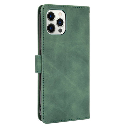 Skin-touch PU Leather Wallet Case Flip Protective Phone Cover with Strap for iPhone 13 Pro 6.1 inch
