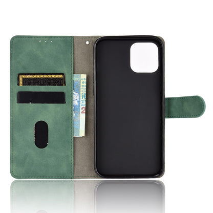 Skin-touch PU Leather Wallet Case Flip Protective Phone Cover with Strap for iPhone 13 Pro 6.1 inch
