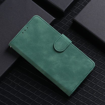 Skin-touch PU Leather Wallet Case Flip Protective Phone Cover with Strap for iPhone 13 Pro 6.1 inch