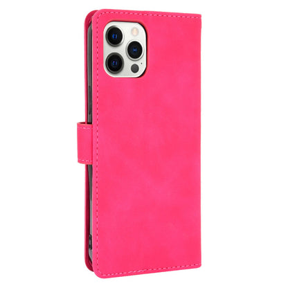 Skin-touch PU Leather Wallet Case Flip Protective Phone Cover with Strap for iPhone 13 Pro 6.1 inch