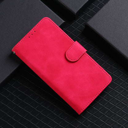 Skin-touch PU Leather Wallet Case Flip Protective Phone Cover with Strap for iPhone 13 Pro 6.1 inch