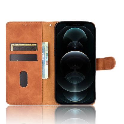 Skin-touch PU Leather Wallet Case Flip Protective Phone Cover with Strap for iPhone 13 Pro 6.1 inch