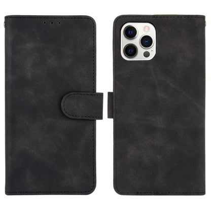 Skin-touch PU Leather Wallet Case Flip Protective Phone Cover with Strap for iPhone 13 Pro 6.1 inch