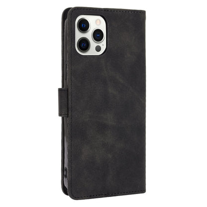 Skin-touch PU Leather Wallet Case Flip Protective Phone Cover with Strap for iPhone 13 Pro 6.1 inch