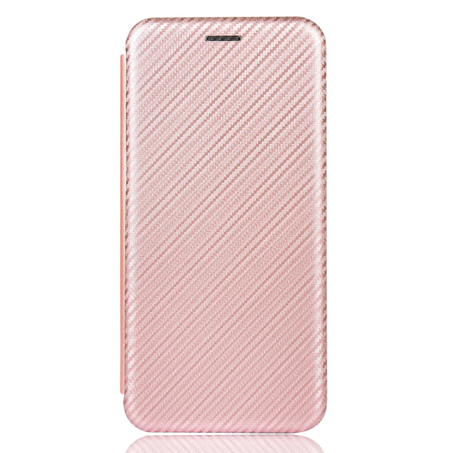 For iPhone 13 Pro 6.1 inch Scratch Resistant Phone Case Auto-absorbed Carbon Fiber Leather Protective Cover with Ring Strap