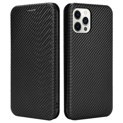 For iPhone 13 Pro 6.1 inch Scratch Resistant Phone Case Auto-absorbed Carbon Fiber Leather Protective Cover with Ring Strap