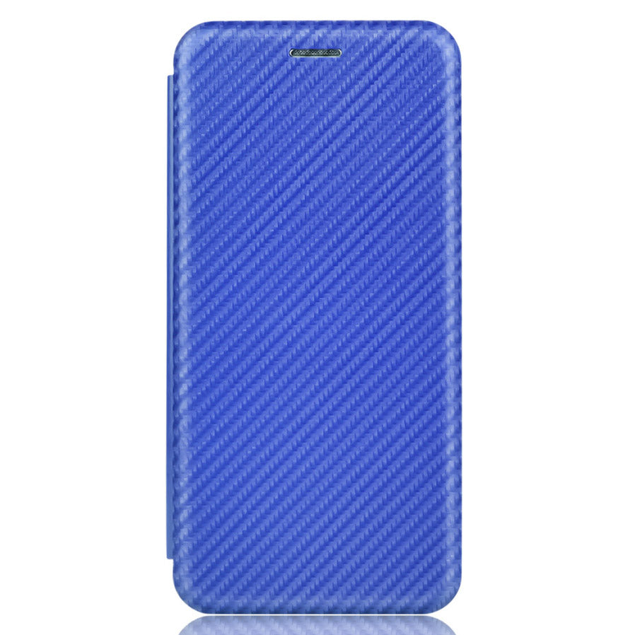 For iPhone 13 Pro 6.1 inch Scratch Resistant Phone Case Auto-absorbed Carbon Fiber Leather Protective Cover with Ring Strap