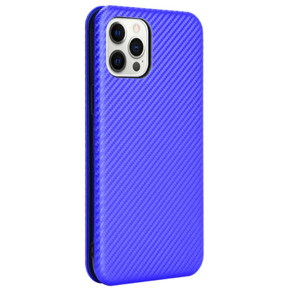 For iPhone 13 Pro 6.1 inch Scratch Resistant Phone Case Auto-absorbed Carbon Fiber Leather Protective Cover with Ring Strap
