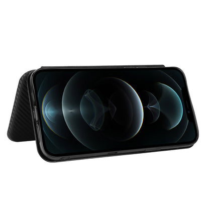 Auto-absorbed Carbon Fiber Leather Case with Ring Strap for iPhone 13 Pro Max 6.7 inch
