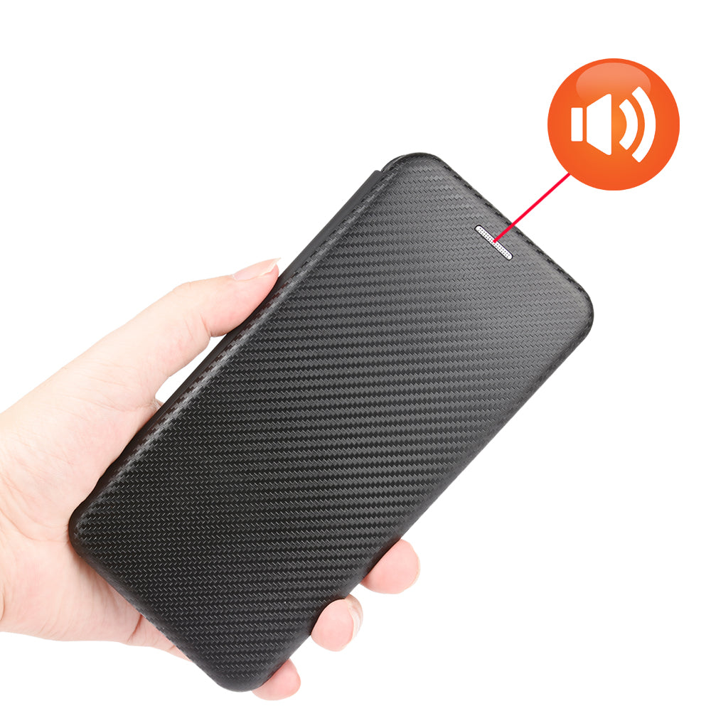 Auto-absorbed Carbon Fiber Leather Case with Ring Strap for iPhone 13 Pro Max 6.7 inch